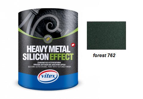 Vitex Heavy Metal Silicon Effect - štrukturálna kováčska farba 762 Forest  0,75L